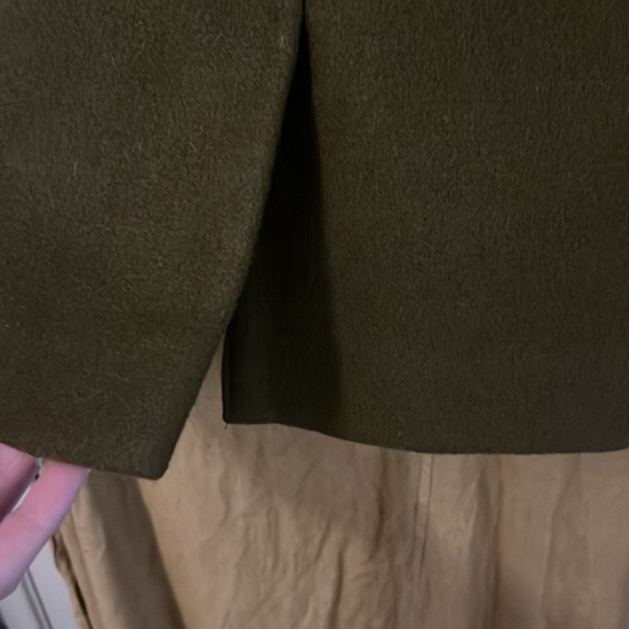 Jenni’s New York Army Military Green Double Breasted Fitted Trench Pea Coat - Picture 5 of 15